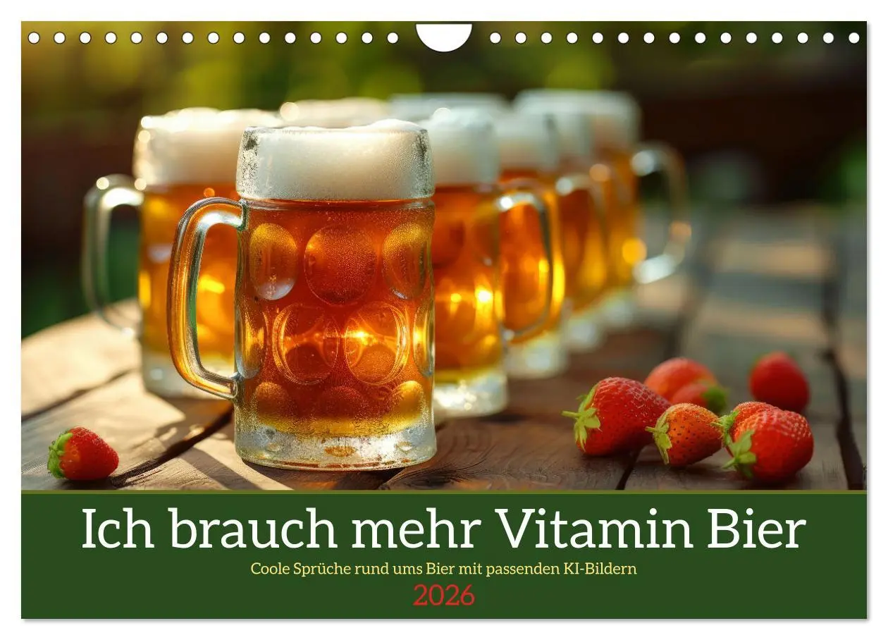 Cover: 9783457344859 | Ich brauch mehr Vitamin Bier (Wandkalender 2026 DIN A4 quer),...